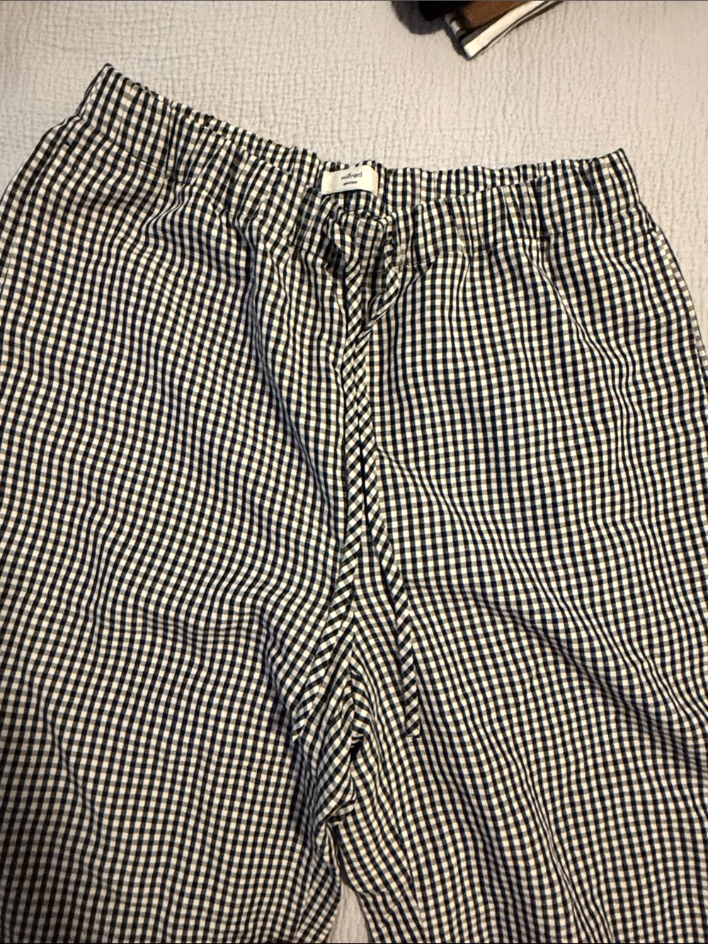 Lodge aritzia pant Gingham Pull-On Women’s Shorts - Navy & White